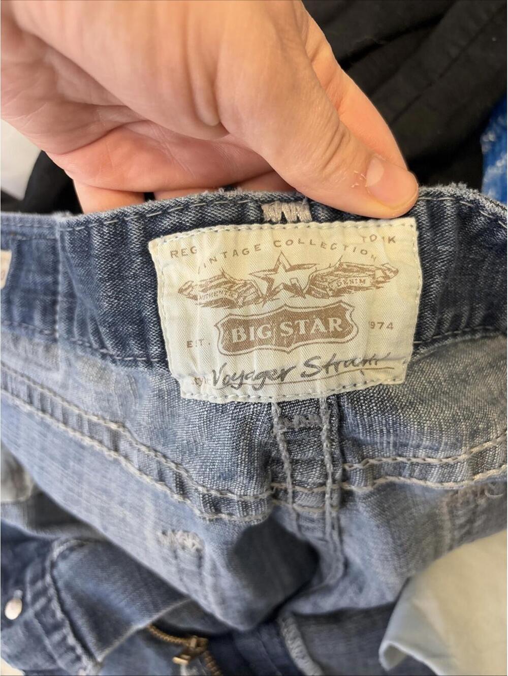 Big Star Jeans Mens 36 Voyager Straight Western Country Buckle Medium Wash - Picture 3 of 13